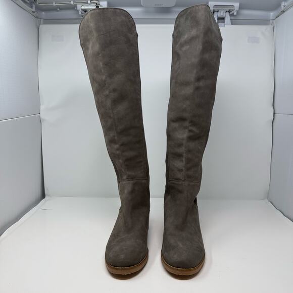 Lucky Brand Boots Women's 8.5M 39 Leather Textile Upper Knee High Dress Boot NWT - Picture 2 of 16
